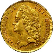 UK 1/2 Guinea George II (Half Guinea) 1740 KM# 580.1 GEORGIUS ∙ II ∙ DEI ∙ GRATIA ∙ coin obverse UK 1/2 Guinea George II (Half Guinea) 1740 KM# 580.1 GEORGIUS ∙ II ∙ DEI ∙ GRATIA ∙ coin obverse