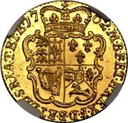UK 1/2 Guinea George III 1762 KM# 593 *YEAR*∙M∙B∙F∙ET∙H∙REX∙F∙D∙B∙ET∙L∙D∙S∙R∙I∙A∙T∙ET∙E∙ coin reverse UK 1/2 Guinea George III 1762 KM# 593 *YEAR*∙M∙B∙F∙ET∙H∙REX∙F∙D∙B∙ET∙L∙D∙S∙R∙I∙A∙T∙ET∙E∙ coin reverse