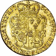 UK 1/2 Guinea George III 1764 Proof KM# 599 F ∙ D ∙ B ∙ ET ∙ L ∙ D ∙ S ∙ R ∙ I ∙ A ∙ T ∙ ET ∙ E ∙ M ∙ B ∙ F ∙ ET ∙ H ∙ REX ∙ coin reverse UK 1/2 Guinea George III 1764 Proof KM# 599 F ∙ D ∙ B ∙ ET ∙ L ∙ D ∙ S ∙ R ∙ I ∙ A ∙ T ∙ ET ∙ E ∙ M ∙ B ∙ F ∙ ET ∙ H ∙ REX ∙ coin reverse