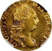 UK 1/2 Guinea George III 1775 KM# 603 GEORGIVS ∙ III ∙ DEI ∙ GRATIA ∙ coin obverse UK 1/2 Guinea George III 1775 KM# 603 GEORGIVS ∙ III ∙ DEI ∙ GRATIA ∙ coin obverse