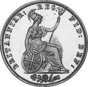 UK 1/2 Penny Victoria 1839 Proof. Coin alignment KM# 726a BRITANNIAR: REG: FID: DEF: coin reverse UK 1/2 Penny Victoria 1839 Proof. Coin alignment KM# 726a BRITANNIAR: REG: FID: DEF: coin reverse