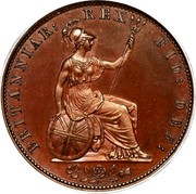 UK 1/2 Penny William IV 1831 KM# 706 BRITANNIAR: REX FID: DEF: coin reverse UK 1/2 Penny William IV 1831 KM# 706 BRITANNIAR: REX FID: DEF: coin reverse