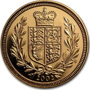 UK 1/2 Sovereign Elizabeth II 2002 Proof KM# 1025 2002 TN coin reverse UK 1/2 Sovereign Elizabeth II 2002 Proof KM# 1025 2002 TN coin reverse
