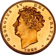 UK 1/2 Sovereign George IV 1826 KM# 700 GEORGIUS IV DEI GRATIA coin obverse UK 1/2 Sovereign George IV 1826 KM# 700 GEORGIUS IV DEI GRATIA coin obverse