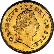 UK 1/3 Guinea George III 1801 KM# 648 GEORGIVS III DEI GRATIA coin obverse UK 1/3 Guinea George III 1801 KM# 648 GEORGIVS III DEI GRATIA coin obverse