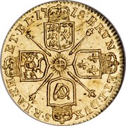 UK 1/4 Guinea George I 1718 KM# 555 BRVN ET∙L∙DVX S∙I∙R∙A∙TH ET∙EL ∙17 18∙ coin reverse