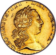 UK 1/4 Guinea George III 1762 KM# 592 GEORGIVS ∙ III ∙ DEI ∙ GRATIA ∙ coin obverse UK 1/4 Guinea George III 1762 KM# 592 GEORGIVS ∙ III ∙ DEI ∙ GRATIA ∙ coin obverse