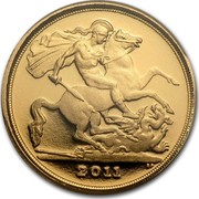 UK 1/4 Sovereign Elizabeth II 2011 Proof KM# 1117 2011 BP coin reverse UK 1/4 Sovereign Elizabeth II 2011 Proof KM# 1117 2011 BP coin reverse