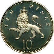 UK 10 Pence Crowned Lion 2000 KM# 989a TEN PENCE 10 coin reverse UK 10 Pence Crowned Lion 2000 KM# 989a TEN PENCE 10 coin reverse
