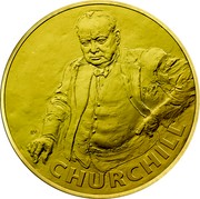 UK 1000 Pounds 50th Anniversary of the death of Sir Winston Churchill 2015 British Royal Mint Proof KM# 1309 CHURCHILL EM coin reverse UK 1000 Pounds 50th Anniversary of the death of Sir Winston Churchill 2015 British Royal Mint Proof KM# 1309 CHURCHILL EM coin reverse