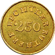 USA $2.50 (1831-42) KM# 91 Christopher Bechtler (North Carolina) BECHTLER. RUTHERF. 2.50 coin obverse USA $2.50 (1831-42) KM# 91 Christopher Bechtler (North Carolina) BECHTLER. RUTHERF. 2.50 coin obverse