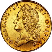 UK 2 Guineas George II 1740 KM# 578 GEORGIUS ∙ II ∙ DEI ∙ GRATIA ∙ coin obverse UK 2 Guineas George II 1740 KM# 578 GEORGIUS ∙ II ∙ DEI ∙ GRATIA ∙ coin obverse