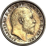 UK 2 Pence Edward VII 1902 Prooflike KM# 796 EDWARDVS VII D:G: BRITT: OMN: REX REGINA∙F:D: IND: IMP: DES coin obverse UK 2 Pence Edward VII 1902 Prooflike KM# 796 EDWARDVS VII D:G: BRITT: OMN: REX REGINA∙F:D: IND: IMP: DES coin obverse