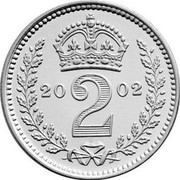 UK 2 Pence Elizabeth II 2002 British Royal Mint Prooflike KM# 899 *YE 2 AR* coin reverse UK 2 Pence Elizabeth II 2002 British Royal Mint Prooflike KM# 899 *YE 2 AR* coin reverse