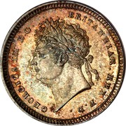 UK 2 Pence George IV 1829 Prooflike KM# 684 GEORGIUS IIII D.G. BRITANNIAR. REX F.D. coin obverse UK 2 Pence George IV 1829 Prooflike KM# 684 GEORGIUS IIII D.G. BRITANNIAR. REX F.D. coin obverse