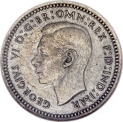 UK 2 Pence George VI 1937 Prooflike KM# 847 GEORGIVS VI D:G:BR:OMN:REX F:D:IND:IMP. HP coin obverse UK 2 Pence George VI 1937 Prooflike KM# 847 GEORGIVS VI D:G:BR:OMN:REX F:D:IND:IMP. HP coin obverse