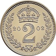 UK 2 Pence Queen Elizabeth II Golden Jubilee 2002 British Royal Mint Proof KM# 899a 2 20 02 coin reverse