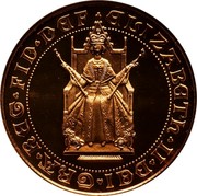 UK 2 Pounds 500th Anniversary of Sovereign 1989 Proof KM# 957 ELIZABETH∙II∙DEI∙GRA∙REG∙FID∙DIF coin obverse UK 2 Pounds 500th Anniversary of Sovereign 1989 Proof KM# 957 ELIZABETH∙II∙DEI∙GRA∙REG∙FID∙DIF coin obverse