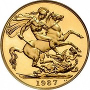 UK 2 Pounds Elizabeth II (3rd portrait) 1987 Proof KM# 944 1987 B.P coin reverse UK 2 Pounds Elizabeth II (3rd portrait) 1987 Proof KM# 944 1987 B.P coin reverse