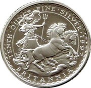 UK 20 Pence Elizabeth II 1997 British Royal Mint Proof KM# 978 TENTH'OUNCE'FINE'SILVER'1997 PN BRITANNIA coin reverse UK 20 Pence Elizabeth II 1997 British Royal Mint Proof KM# 978 TENTH'OUNCE'FINE'SILVER'1997 PN BRITANNIA coin reverse