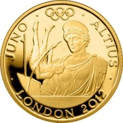 UK 25 Pounds London 2012, Juno 2011 Proof KM# 1218 JUNO ALTIUS LONDON 2012 coin reverse UK 25 Pounds London 2012, Juno 2011 Proof KM# 1218 JUNO ALTIUS LONDON 2012 coin reverse