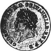 UK 3 Pence George IV 1822 Prooflike KM# 685.1 GEORGIUS IIII D.G. BRITANNIAR. REX F.D. coin obverse