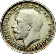 UK 3 Pence George V 2nd issue 1914 Prooflike KM# 813 GEORGIVS V D.G.BRITT:OMN:REX F.D.IND:IMP: B.M. coin obverse UK 3 Pence George V 2nd issue 1914 Prooflike KM# 813 GEORGIVS V D.G.BRITT:OMN:REX F.D.IND:IMP: B.M. coin obverse