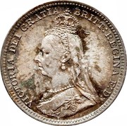 UK 3 Pence Victoria 1891 KM# 758 VICTORIA DEI GRATIA BRITT: REGINA F:D: coin obverse UK 3 Pence Victoria 1891 KM# 758 VICTORIA DEI GRATIA BRITT: REGINA F:D: coin obverse