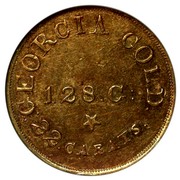 USA 5 Dollars 18XX KM# 78.2 Christopher Bechtler (Georgia) GEORGIA GOLD. 22 CARATS. 128. G. * coin reverse USA 5 Dollars 18XX KM# 78.2 Christopher Bechtler (Georgia) GEORGIA GOLD. 22 CARATS. 128. G. * coin reverse