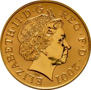 UK 5 Pounds 100th Victoria Anniversary 2001 British Royal Mint Proof KM# 1015b ELIZABETH∙II∙D∙G REG∙F∙D∙2001 IRB coin obverse UK 5 Pounds 100th Victoria Anniversary 2001 British Royal Mint Proof KM# 1015b ELIZABETH∙II∙D∙G REG∙F∙D∙2001 IRB coin obverse