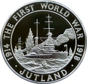 UK 5 Pounds Jutland 2015 British Royal Mint Proof KM# 1295 1914 THE FIRST WORLD WAR 1918 ∙ JUTLAND ∙ coin reverse
