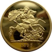 UK 5 Pounds Victoria 1893 Proof KM# 787 1893 coin reverse