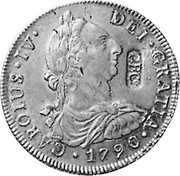 UK 5 Shillings East Retford, Nottinghamshire 17xx CM Date: ND(1797s) KM# 645 CAROLUS∙IV∙ DEI∙GRATIA∙1790∙ coin obverse UK 5 Shillings East Retford, Nottinghamshire 17xx CM Date: ND(1797s) KM# 645 CAROLUS∙IV∙ DEI∙GRATIA∙1790∙ coin obverse