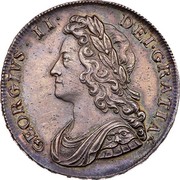 UK 6 Pence George II 1739 KM# 564.4 GEORGIVS ∙ II ∙ DEI ∙ GRATIA coin obverse