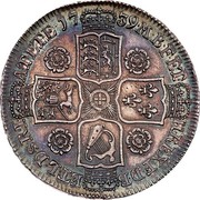 UK 6 Pence George II 1739 KM# 564.4 ∙M∙B∙F∙ET H∙REX∙F∙D∙B ET∙L∙D∙S∙R∙I A∙T∙ET∙E coin reverse