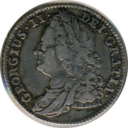 UK 6 Pence George II 1743 KM# 582.1 GEORGIVS ∙ II ∙ DEI ∙ GRATIA ∙ coin obverse