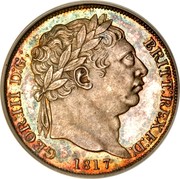 UK 6 Pence George III 1817 KM# 665 GEOR: III D:G: BRITT: REX F:D: coin obverse UK 6 Pence George III 1817 KM# 665 GEOR: III D:G: BRITT: REX F:D: coin obverse