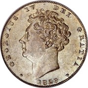 UK 6 Pence George IV 1829 KM# 698 GEORGIUS IV DEI GRATIA coin obverse UK 6 Pence George IV 1829 KM# 698 GEORGIUS IV DEI GRATIA coin obverse
