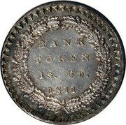 UK Bank Token 1s. 6d. George III 1811 KM# Tn2 BANK TOKEN 1S. 6D. YEAR coin reverse UK Bank Token 1s. 6d. George III 1811 KM# Tn2 BANK TOKEN 1S. 6D. YEAR coin reverse
