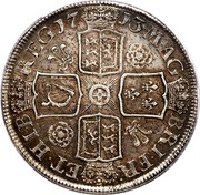 UK Crown Anne 1713 KM# 536 MAG - BRI FR - ET ∙ HIB - REG ∙ coin reverse