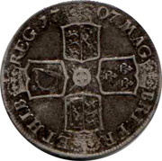 UK Crown Anne E below bust 1707 KM# 526.1 MAG∙ BRI∙FR∙ ET∙HIB∙ REG ∙*YEAR*∙ coin reverse UK Crown Anne E below bust 1707 KM# 526.1 MAG∙ BRI∙FR∙ ET∙HIB∙ REG ∙*YEAR*∙ coin reverse