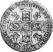 UK Crown Anne plumes in angles 1705 KM# 519.2 MAG - BR ∙ FRA - ET HIB - REG ∙ coin reverse