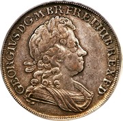 UK Crown George I C and SS 1723 KM# 545.2 GEORGIVS D ∙ G ∙ M ∙ BR ∙ FR ∙ ET ∙ HIB ∙ REX ∙ F ∙ D ∙ coin obverse UK Crown George I C and SS 1723 KM# 545.2 GEORGIVS D ∙ G ∙ M ∙ BR ∙ FR ∙ ET ∙ HIB ∙ REX ∙ F ∙ D ∙ coin obverse