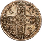 UK Crown George I C and SS 1723 KM# 545.2 BRVN - ET ∙ L ∙ DVX - S ∙ R ∙ I ∙ A ∙ TH - ET ∙ EL coin reverse UK Crown George I C and SS 1723 KM# 545.2 BRVN - ET ∙ L ∙ DVX - S ∙ R ∙ I ∙ A ∙ TH - ET ∙ EL coin reverse