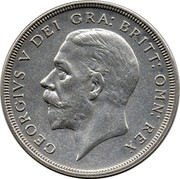 UK Crown George V 1933 KM# 836 GEORGIVS V DEI:GRA:BRITT:OMN:REX coin obverse UK Crown George V 1933 KM# 836 GEORGIVS V DEI:GRA:BRITT:OMN:REX coin obverse