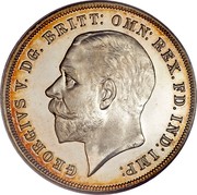 UK Crown George V Silver Jubilee 1935 Incused edge lettering KM# 842 GEORGIVS V. DG. BRITT: OMN: REX. FD. IND:I MP: BM coin obverse UK Crown George V Silver Jubilee 1935 Incused edge lettering KM# 842 GEORGIVS V. DG. BRITT: OMN: REX. FD. IND:I MP: BM coin obverse