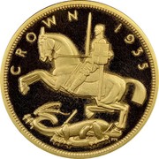 UK Crown George V Silver Jubilee 1935 Proof KM# 842b C R O W N 1 9 3 5 PM coin reverse UK Crown George V Silver Jubilee 1935 Proof KM# 842b C R O W N 1 9 3 5 PM coin reverse