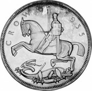 UK Crown George V Silver Jubilee 1935 Raised edge lettering KM# 842a C R O W N 1 9 3 5 PM coin reverse UK Crown George V Silver Jubilee 1935 Raised edge lettering KM# 842a C R O W N 1 9 3 5 PM coin reverse