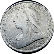 UK Crown Victoria 1898 LXII KM# 783 VICTORIA ∙ DEI ∙ GRA ∙ BRITT ∙ REGINA ∙ FID ∙ DEF ∙ IND ∙ IMP coin obverse UK Crown Victoria 1898 LXII KM# 783 VICTORIA ∙ DEI ∙ GRA ∙ BRITT ∙ REGINA ∙ FID ∙ DEF ∙ IND ∙ IMP coin obverse