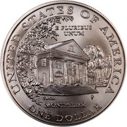 USA Dollar Dolley Madison 1999 P KM# 298 UNITED STATES OF AMERICA ONE DOLLAR E PLURIBUS UNUM MONTPELIER coin reverse